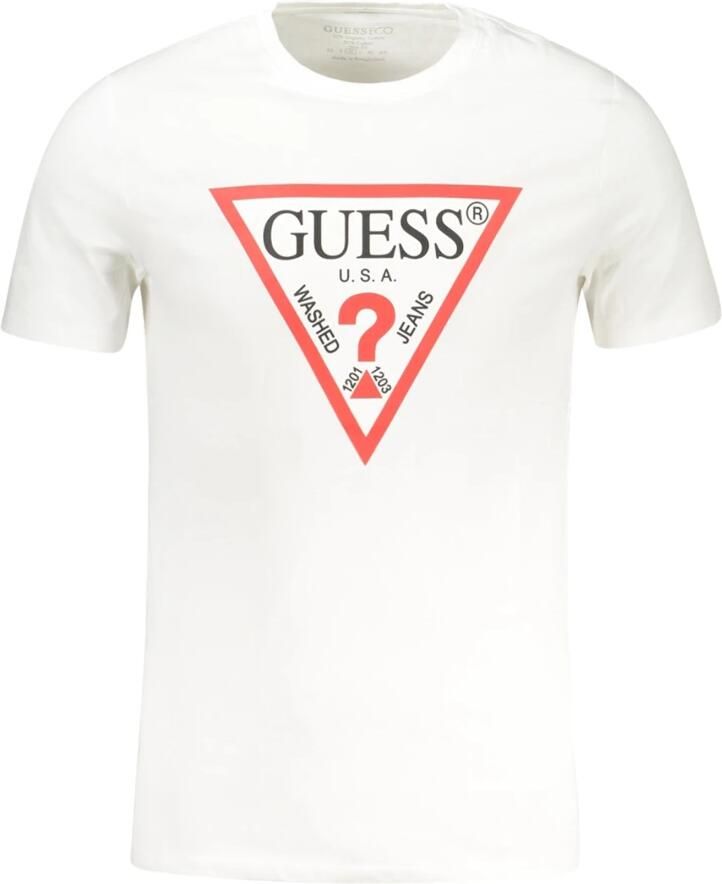 Guess Slim Fit T-shirt met Korte Mouwen White Heren - Foto 2