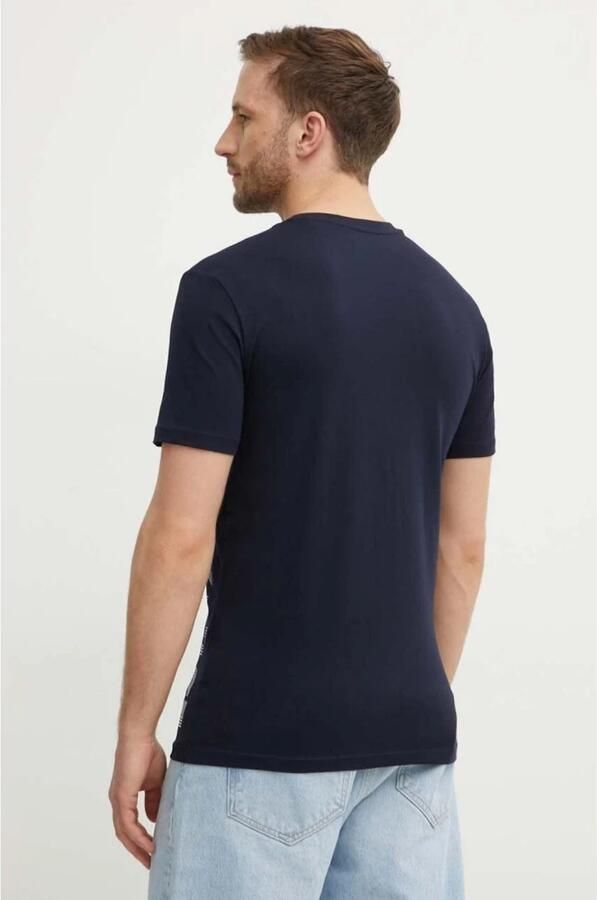 Guess Slim Logo TShirt Zijprint Blue Heren - Foto 2