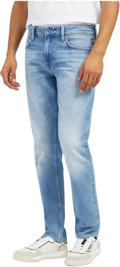 Guess Denim Heren Slim Tapered Jeans Blauw Blue Heren - Foto 5