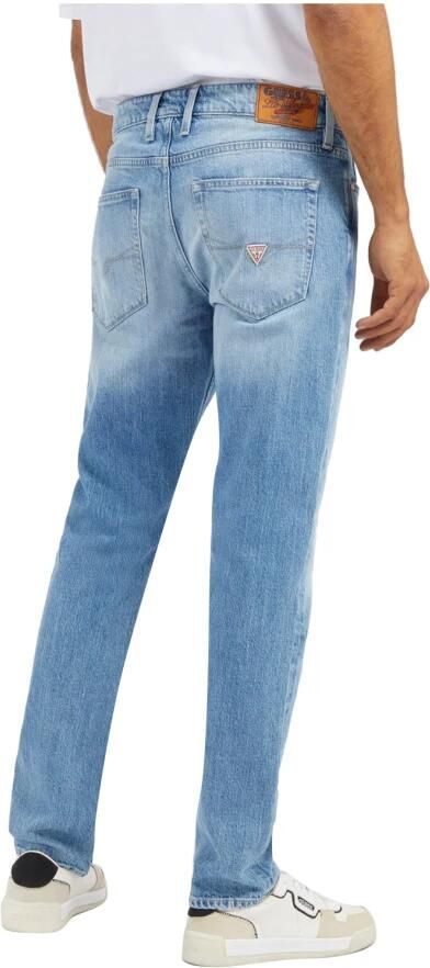Guess Denim Heren Slim Tapered Jeans Blauw Blue Heren - Foto 6