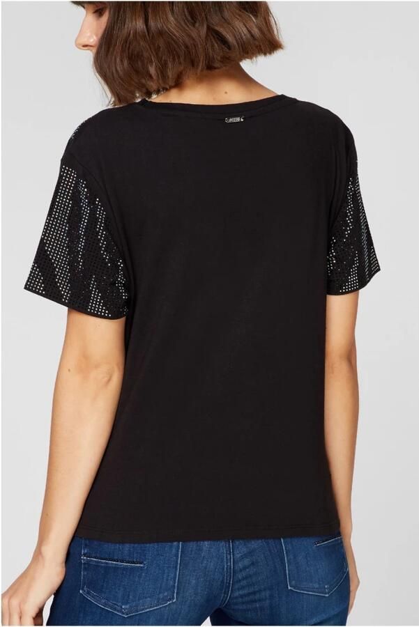 Guess Sprankelend Zwart Tee Shirt Glamoureuze Collectie Black Dames - Foto 2