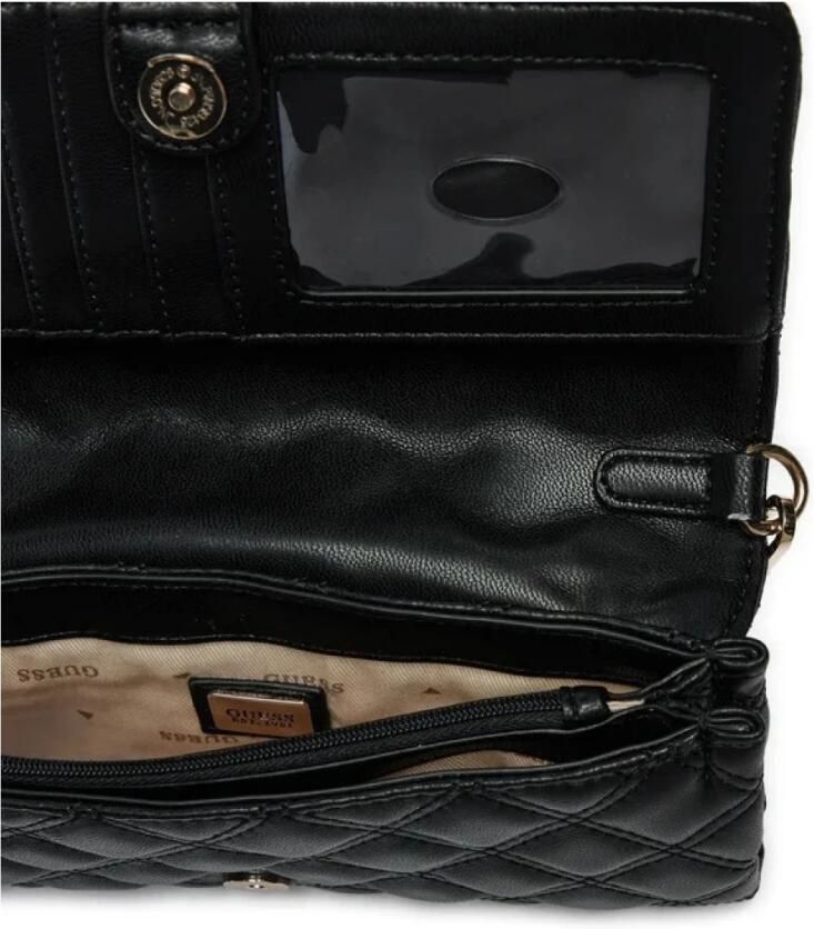 Guess Zwarte Kleine Flap Handtas met Gewatteerd Effect Black Dames - Foto 2