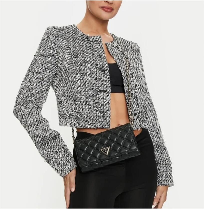 Guess Zwarte Kleine Flap Handtas met Gewatteerd Effect Black Dames