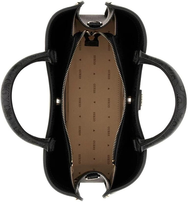 Guess Elegant Society Satchel Handbag Black Dames
