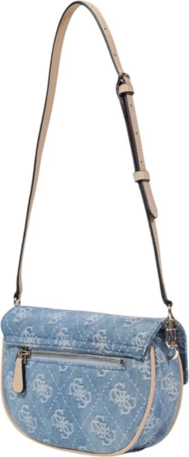 Guess Lichtblauwe Bedrukte Tas met Automatische Sluiting Blue Dames - Foto 5