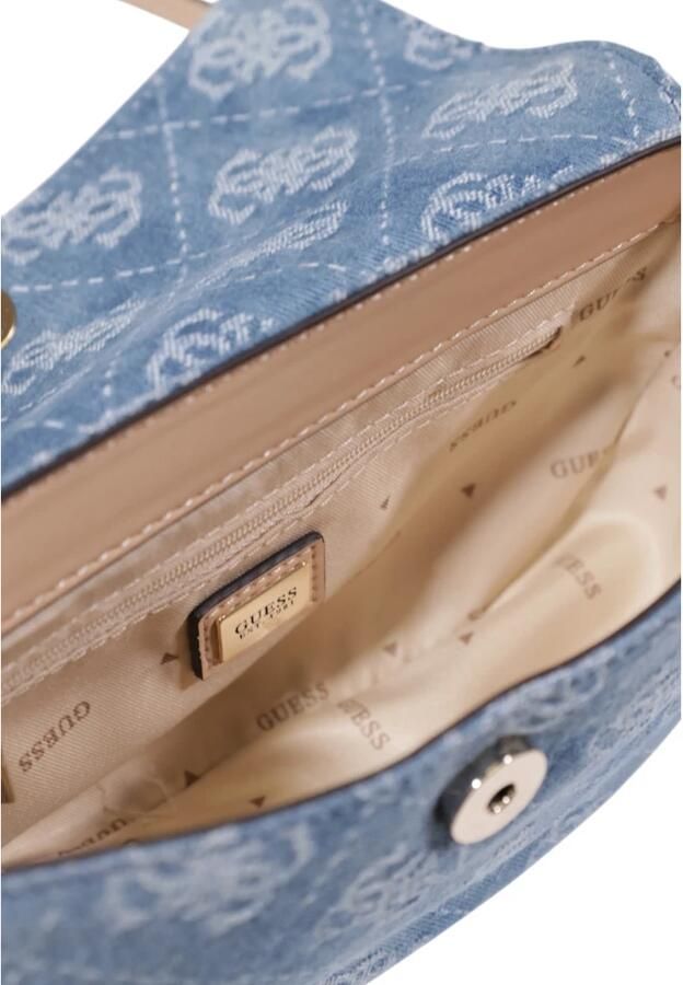Guess Lichtblauwe Bedrukte Tas met Automatische Sluiting Blue Dames - Foto 2