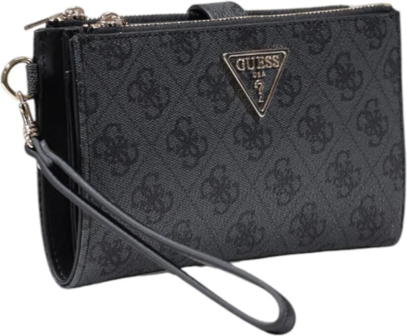 Guess Stijlvolle Bedrukte Ritsportemonnee Gray Dames - Foto 3