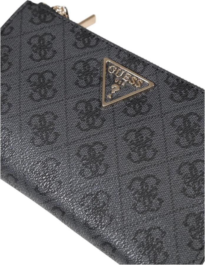 Guess Stijlvolle Bedrukte Ritsportemonnee Gray Dames