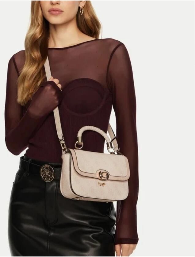 Guess Stijlvolle Logo Top Handtassen Beige Dames - Foto 3