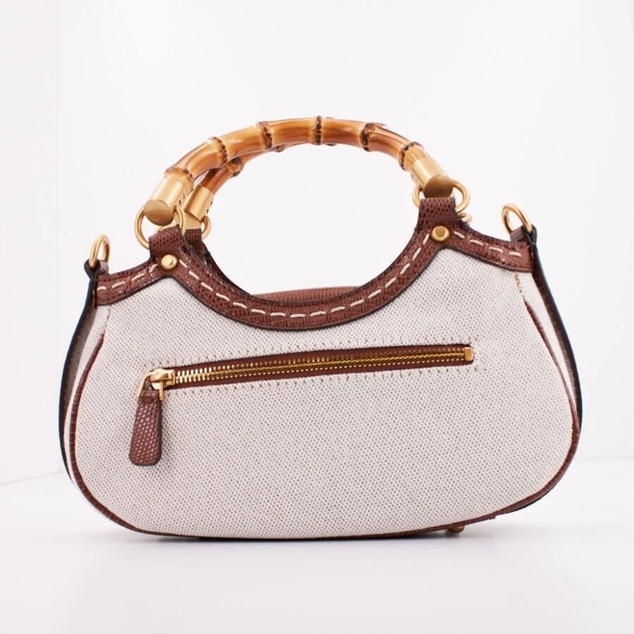 Guess Stijlvolle Mini Satchel Schoudertas Beige Dames - Foto 2
