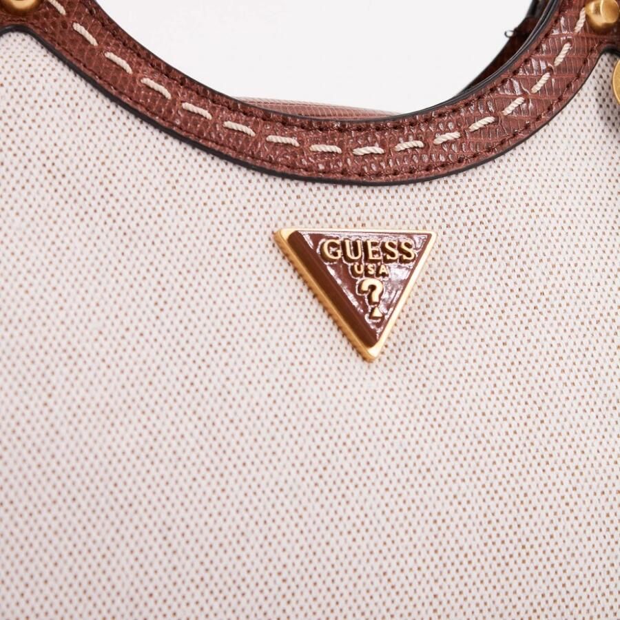 Guess Stijlvolle Mini Satchel Schoudertas Beige Dames - Foto 3