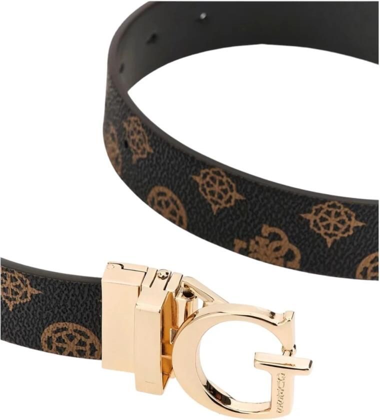 Guess Bruin Polyurethaan Dames Riem Herfst Winter Collectie Brown Dames
