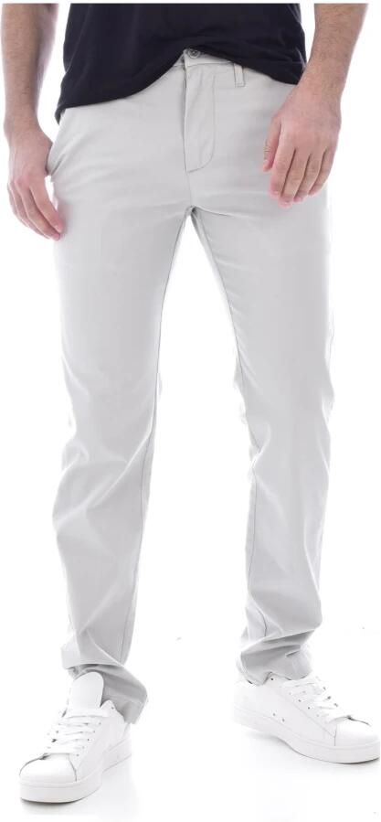 Guess Stretch Katoenen Broek Rechte Pasvorm Gray Heren - Foto 3