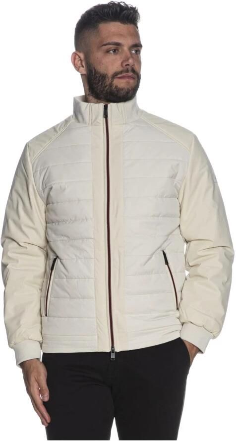 Guess Stretch Nylon Blouson White Heren