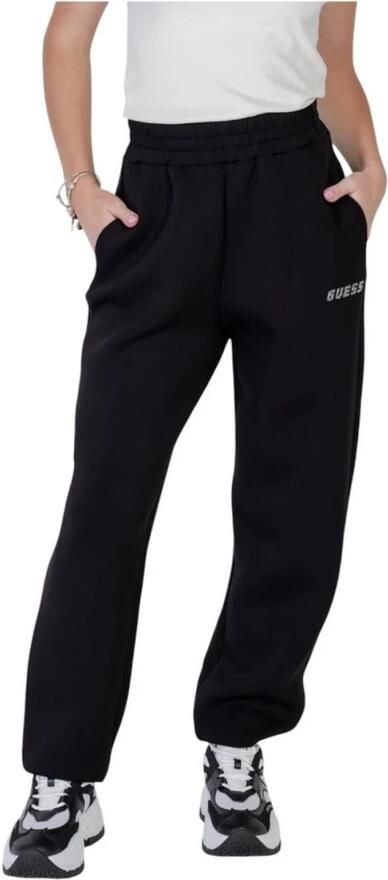 Guess Zwarte Bedrukte Vetersluiting Broek Vrouwen Herfst Winter Black Dames - Foto 5