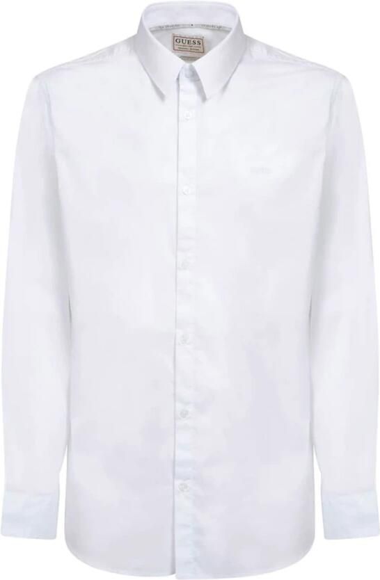 Guess Wit Overhemd met Lange Mouwen Slim Fit White Heren - Foto 3
