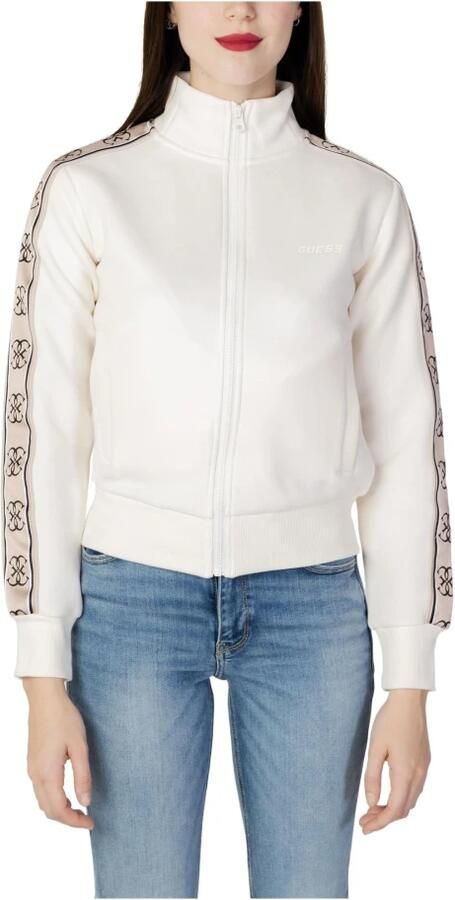 Guess Sweatshirt met ritssluiting lange mouwen en voorzakken White Dames - Foto 13