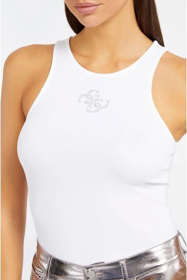 GUESS Dames Tops & T-shirts Sl Round Neck Gwendalina Top Wit