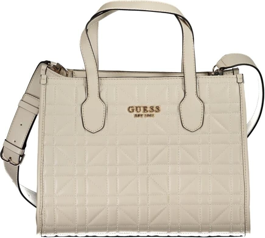 Guess Beige Silvana Handtas met Verstelbare Band Beige Dames