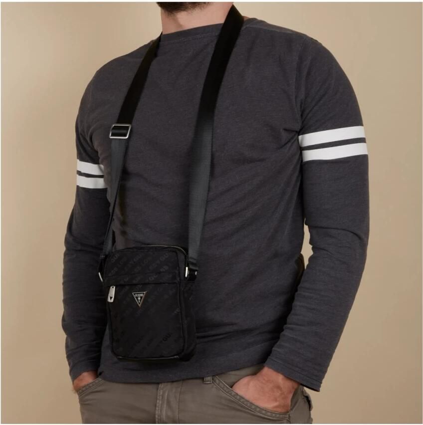 Guess Textiele Schoudertas Venezia Stijl Black Heren