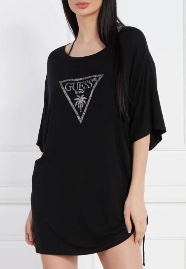 Guess T-shirt met labelprint model 'COULISSE' - Foto 2