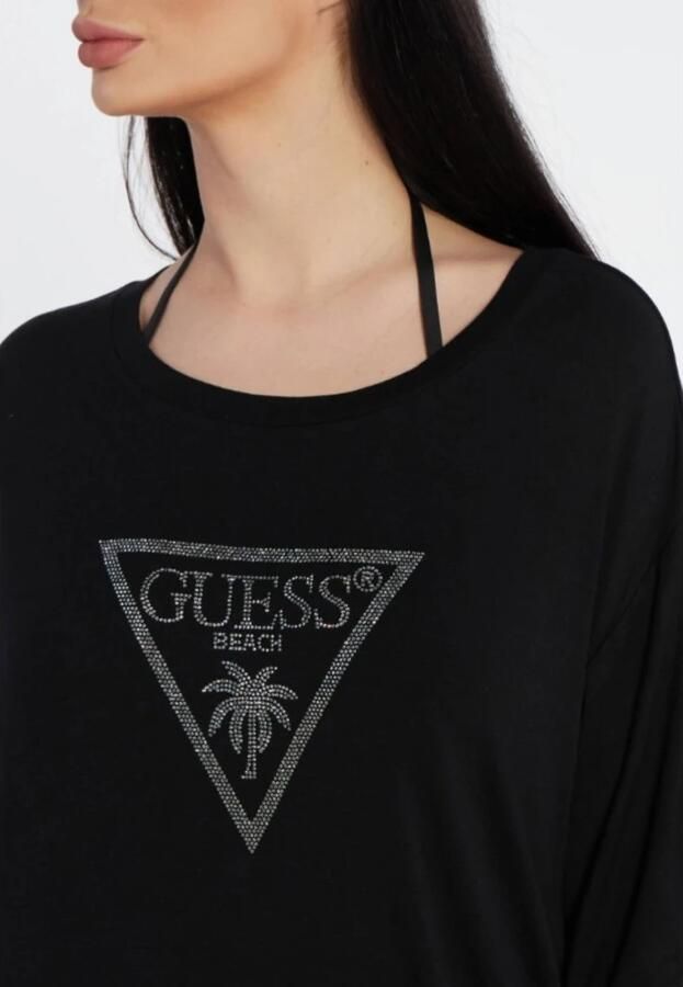 Guess T-shirt met labelprint model 'COULISSE' - Foto 3