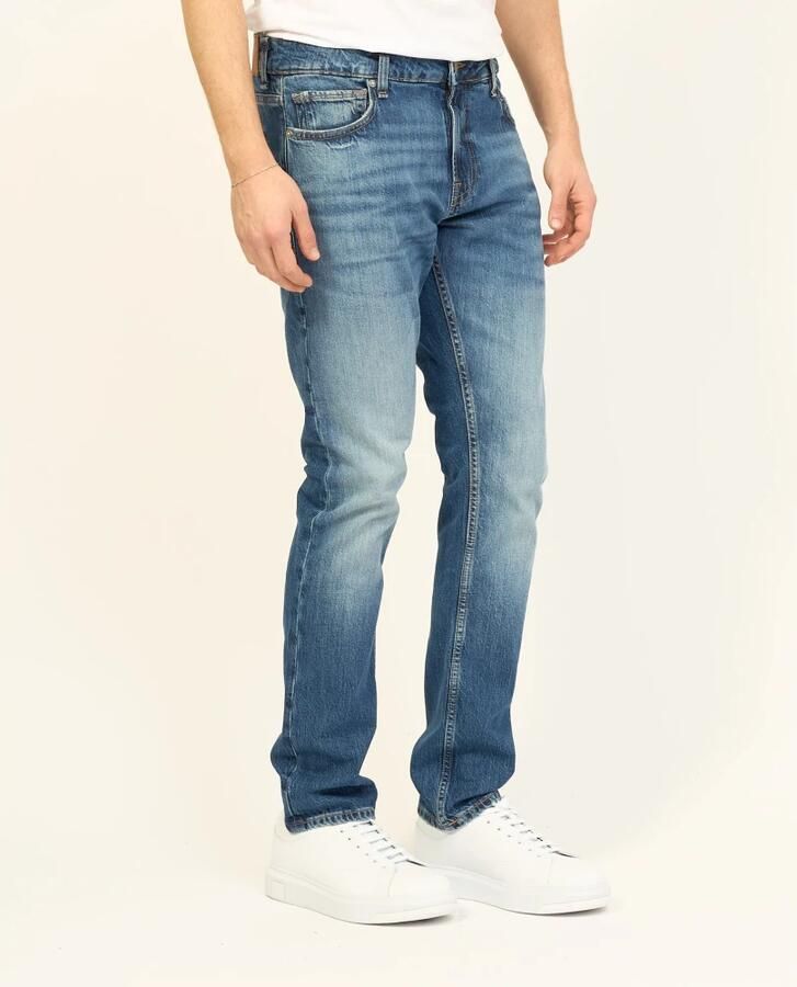 Guess Blauwe Skinny Jeans met Gewassen Effect Blue Heren - Foto 3