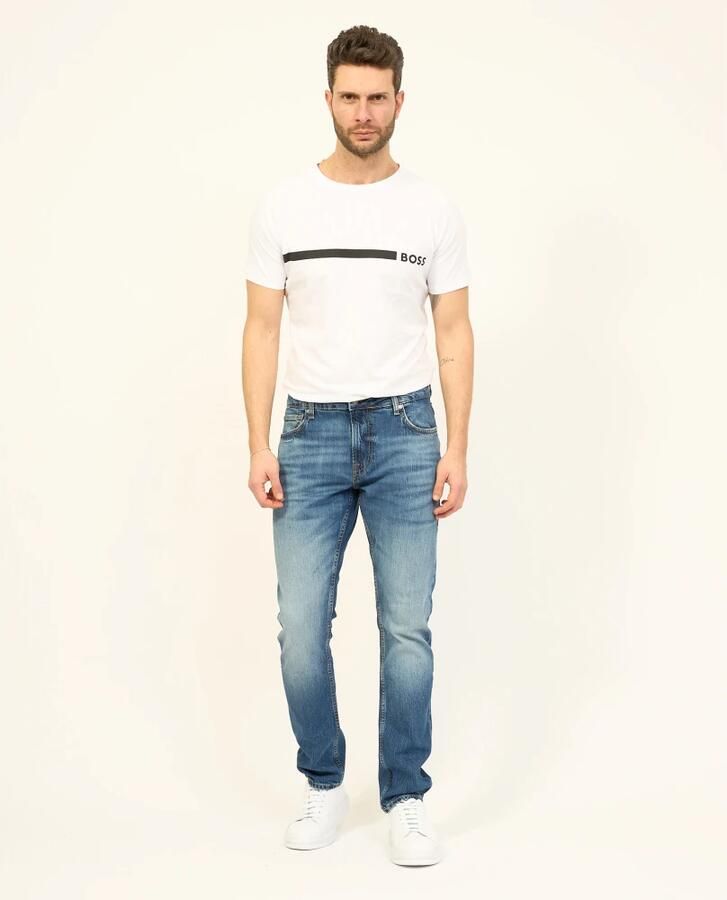 Guess Blauwe Skinny Jeans met Gewassen Effect Blue Heren - Foto 4