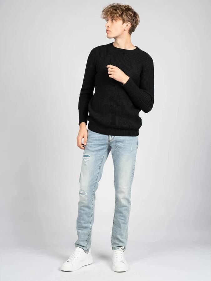 Guess Trui met Ronde Hals Black Heren - Foto 6