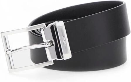 Guess Verstelbare Leren Riem Herfst Winter Collectie Black Heren
