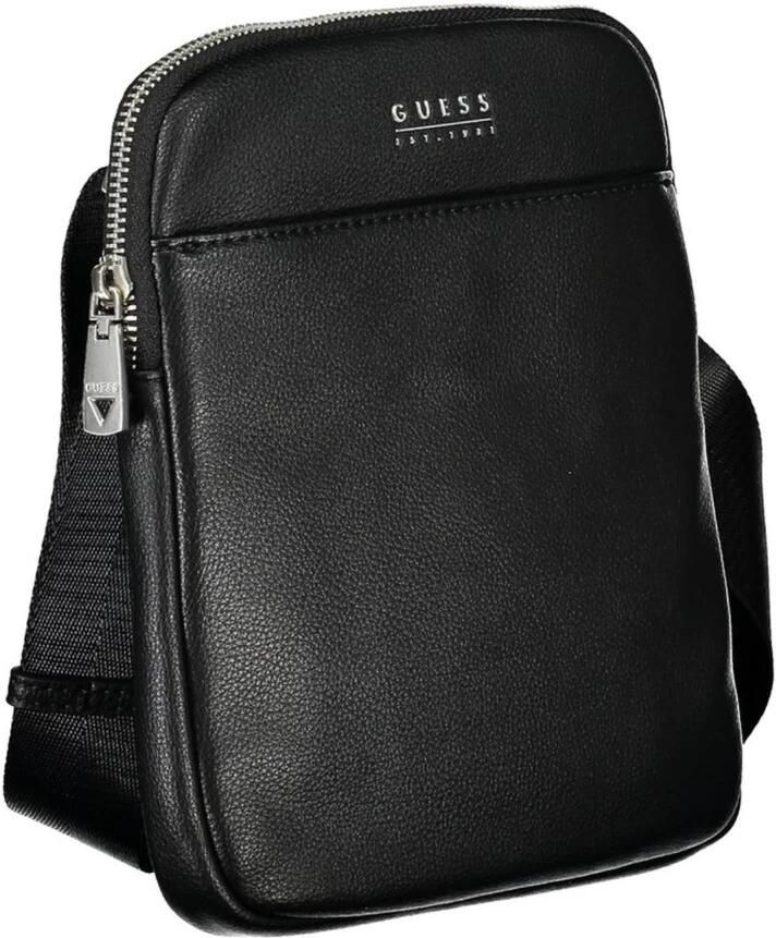 Guess Zwarte Schoudertas voor nen met Verstelbare Band Black