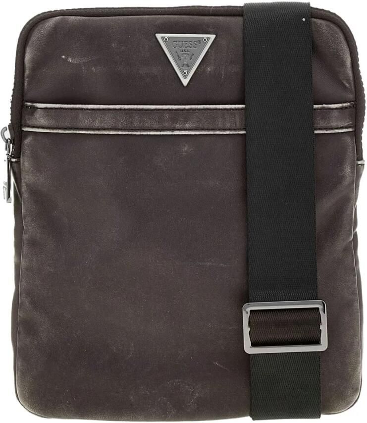 Guess Vintage PU Leren Schoudertas Brown Heren