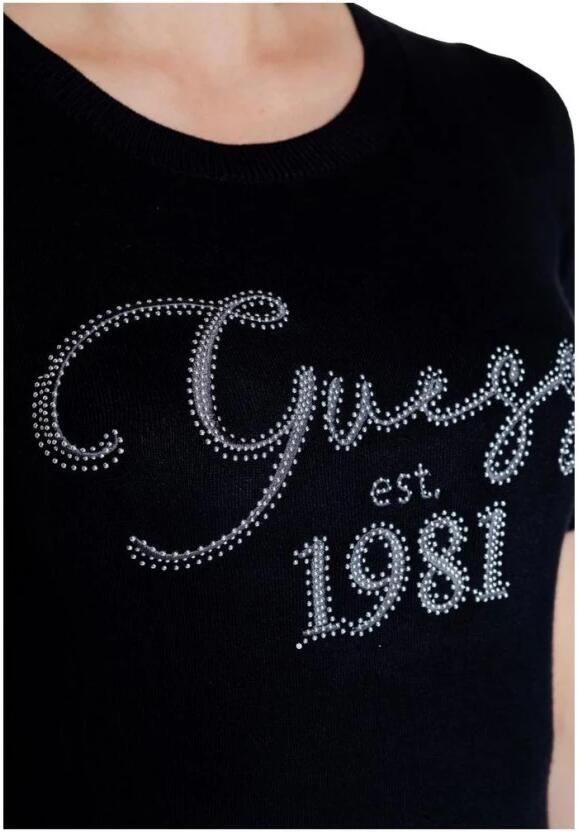 Guess Viscose Blend Tops & T-Shirt Black Dames