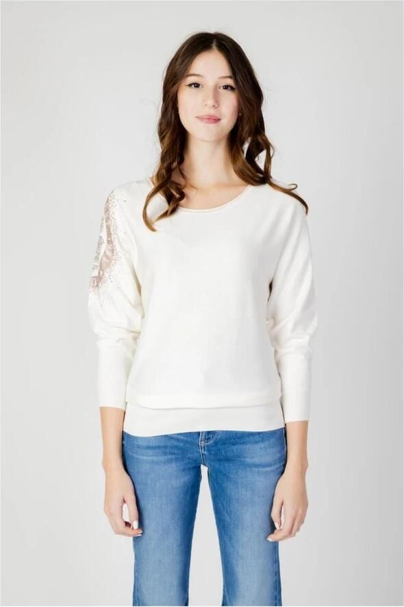 Guess Leslie Logo Vleermuismouw Top White Dames - Foto 2