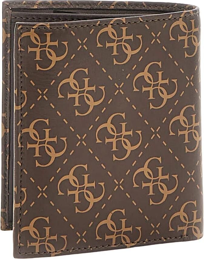 Guess Lea 22 Leren Portemonnee Logo Brown Heren