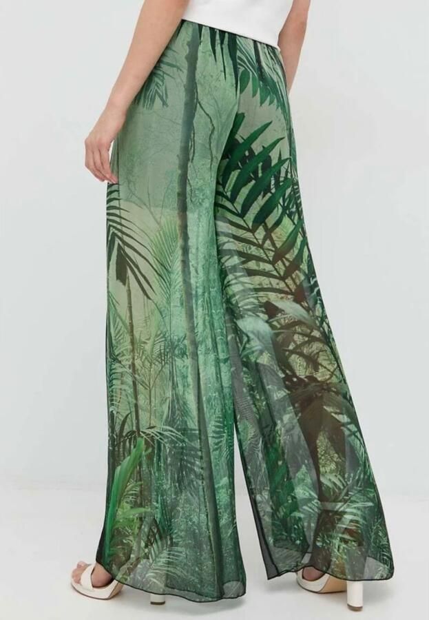 Guess Wide leg fit stoffen broek met all-over print model 'ROXAN' - Foto 2