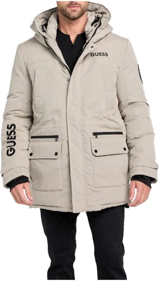 Guess Winter Hooded Jacket Beige Heren - Foto 4