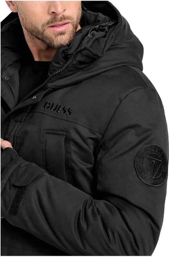 Guess Winter Hoodie Jas Zwart Black Heren - Foto 2