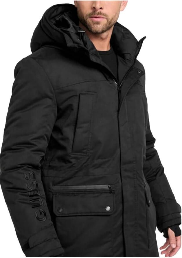 Guess Winter Hoodie Jas Zwart Black Heren