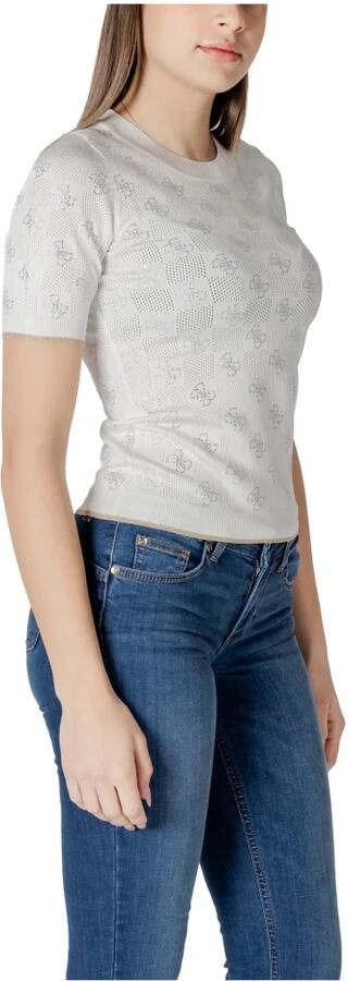 Guess Elegante korte mouw gebreide top White Dames - Foto 6