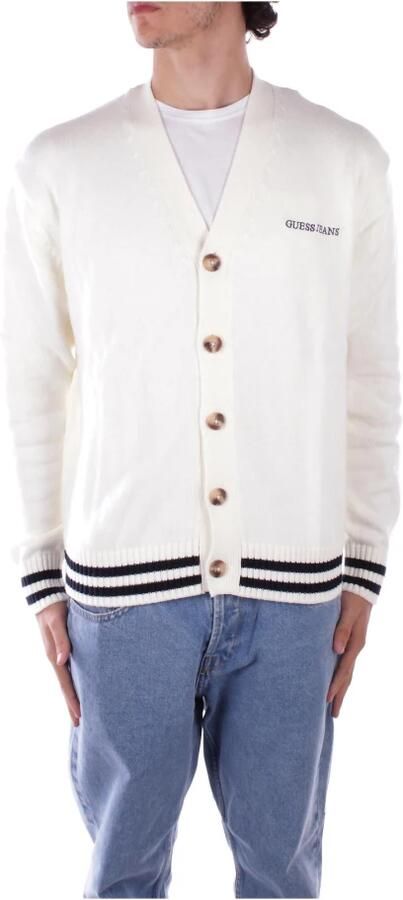 Guess Witte Cardigan met Logo en Knoopsluiting White Heren - Foto 6