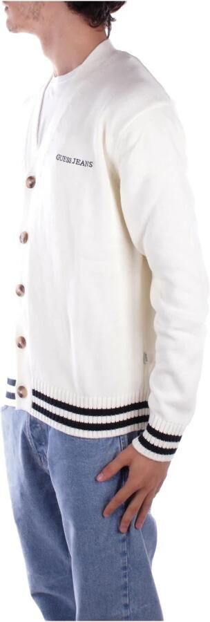 Guess Witte Cardigan met Logo en Knoopsluiting White Heren - Foto 4