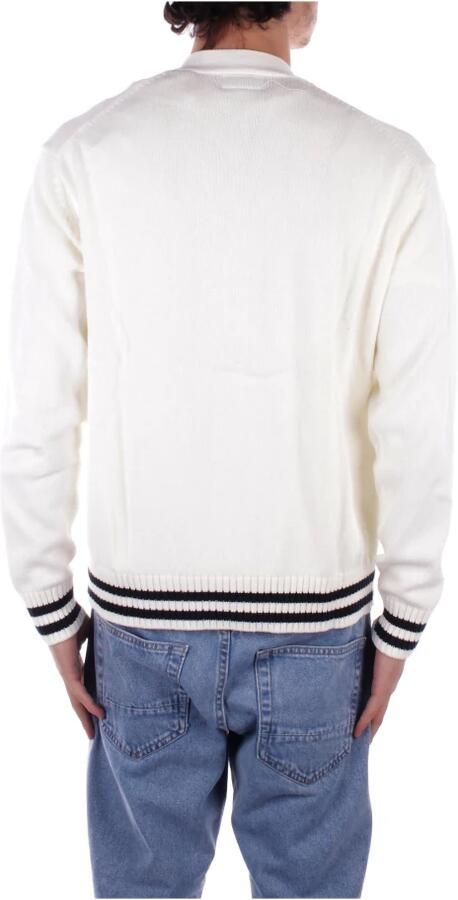 Guess Witte Cardigan met Logo en Knoopsluiting White Heren