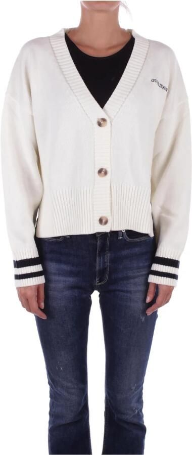 Guess Witte Cardigan met Logo-knoopsluiting White Dames - Foto 6