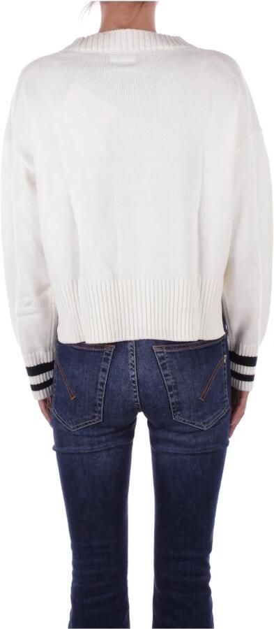 Guess Witte Cardigan met Logo-knoopsluiting White Dames