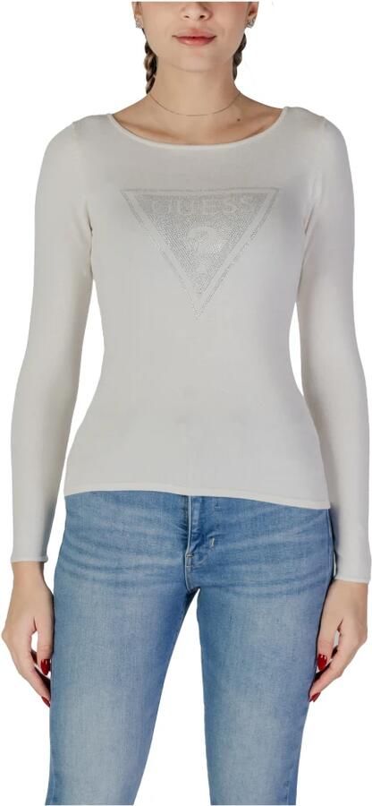 Guess Witte gebreide trui met lange mouwen White Dames - Foto 3