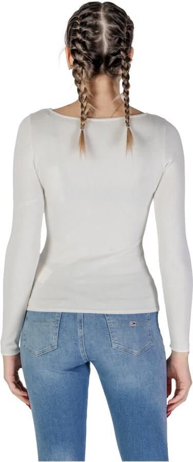 Guess Witte gebreide trui met lange mouwen White Dames