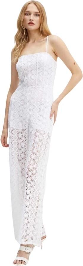 Guess Witte kant jumpsuit geborduurd White Dames - Foto 3