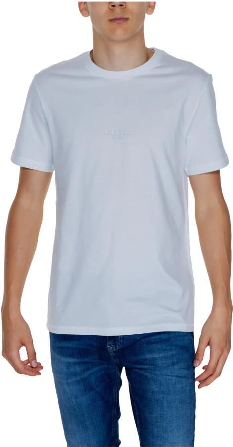 Guess Katoenen Heren T-shirt Herfst Winter Collectie White Heren