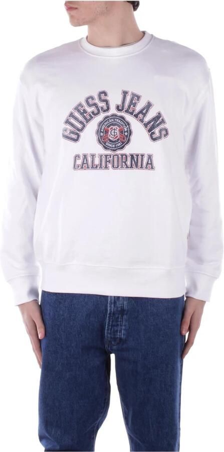 Guess Witte Logo Front Sweater White Heren - Foto 6